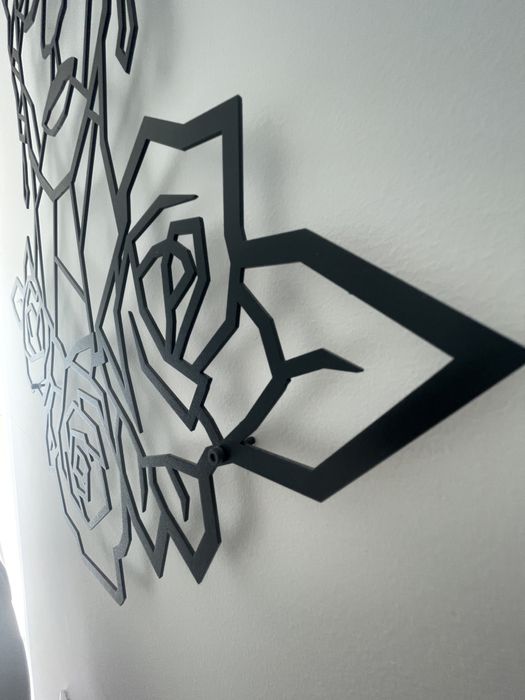 Decoração de parede metal preto - Frida Kahlo