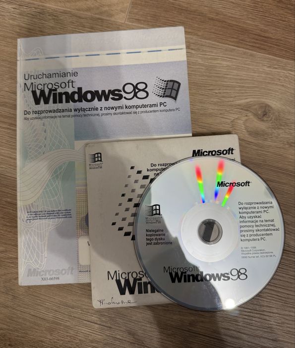 Windows 98 - oryginalna płyta i certyfikat autentyczności