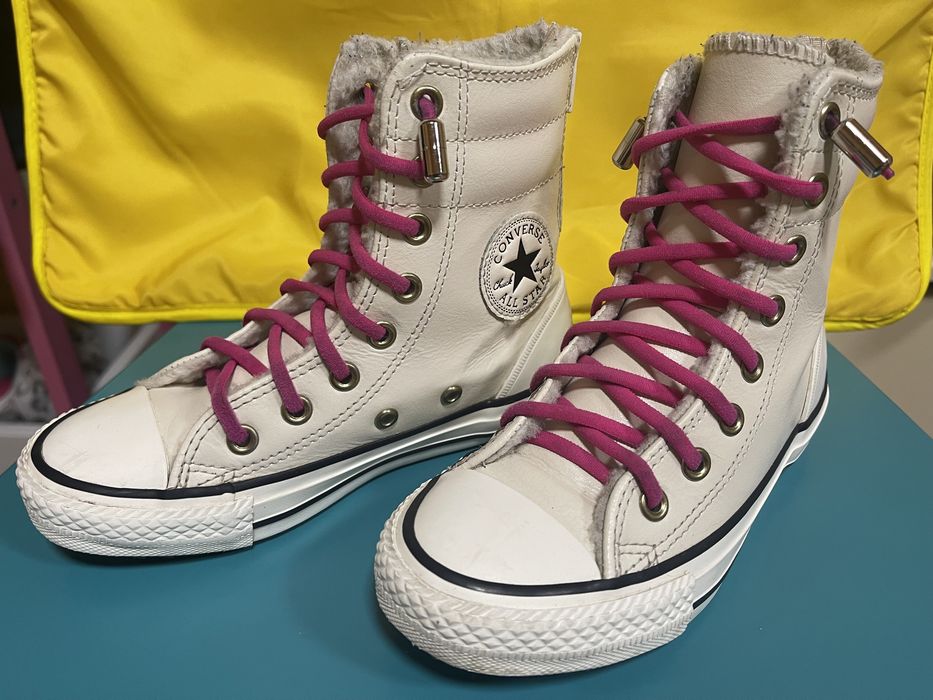 Кожаные деми кеды Converse