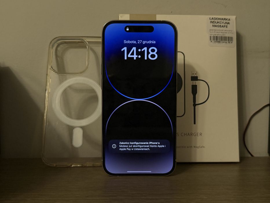 iPhone 14 Pro 128gb Bialy srebrny 128gb stan idealny!