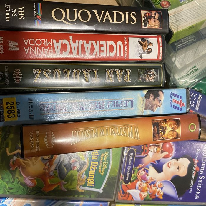Kasety vhs bajki filmy zestaw