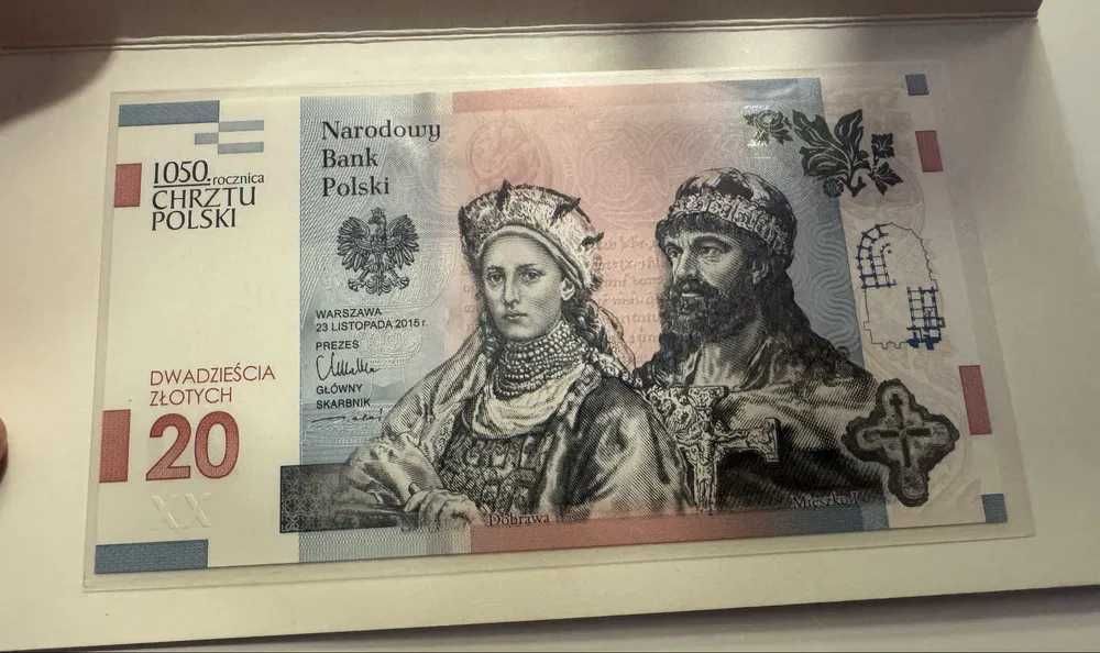Nowy banknot 20zł.,, Rocznica Chrztu Polski''