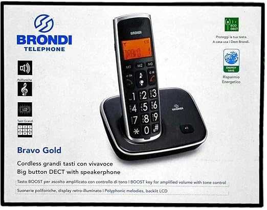Telefon bezprzewodowy Brondi Bravo Gold