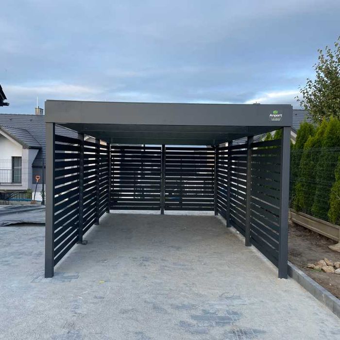 Carport 6x3,5m, wiata stalowa, wiata garażowa przyścienna, zadaszenie