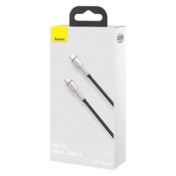 Kabel Baseus Cafule Series Metal Data Usb-c / Usb-c Pd Qc Scp 100w 5a