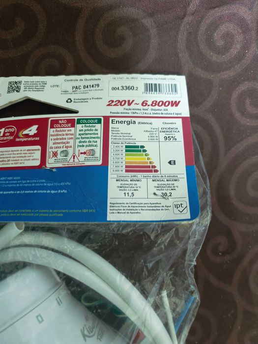 Chuveiro eléctrico prático