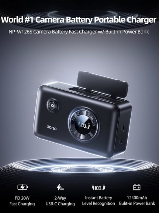 Зарядний пристрій llano 2-in-1 TurboCell Canon LP-E17 + Power Bank 20W