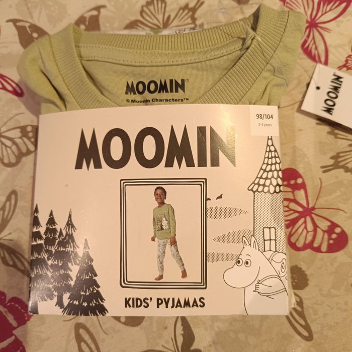 Nowa piżama Muminków, Włóczykij, bawełna, wiskoza,metki