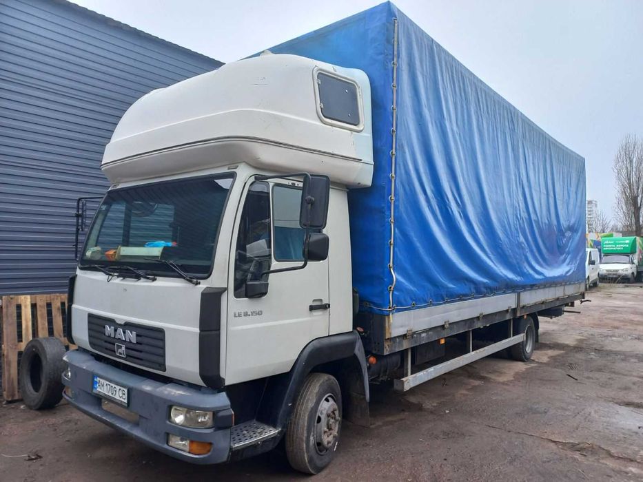 MAN 5 тонник, 20пал, бортовий-тентований, повна маса 10200: 14 000 ...