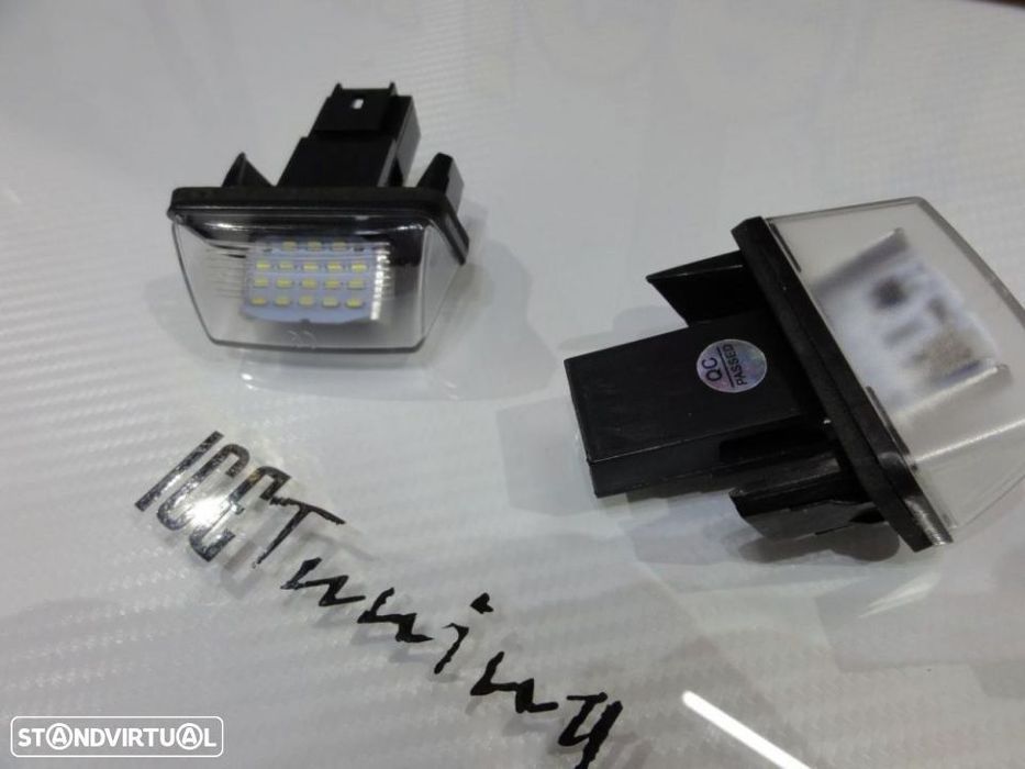 Suporte De Lâmpada De Matrícula Com Led Branco Para Peugeot 206, 206+, 207, 407, 406, 306, 307, 308, Partner B9/M49/M59 3/5-drs, 406 4/5-drs, 407