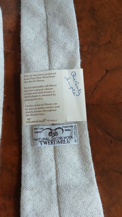 NOWY krawat Tweedmill 100% wełna Jacob
