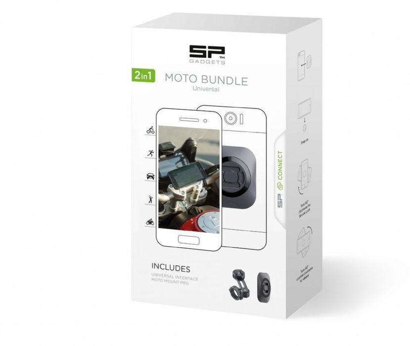 pack completo sp connect universal suporte telemovel moto