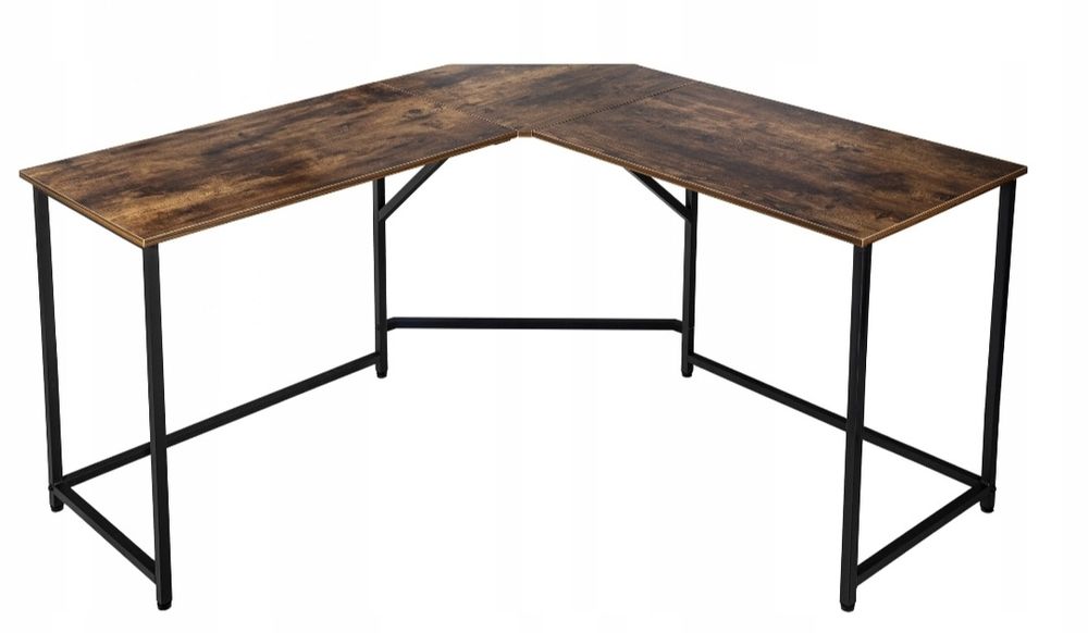Biurko narożne brązowe