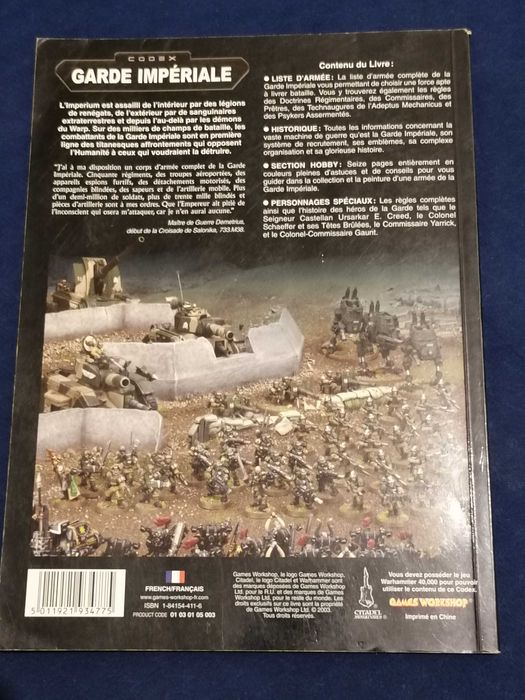 Warhammer 40000 Codex Garde Impériale