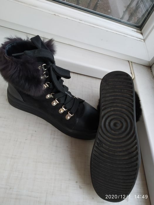 Зимние кожаные ботинки р.37