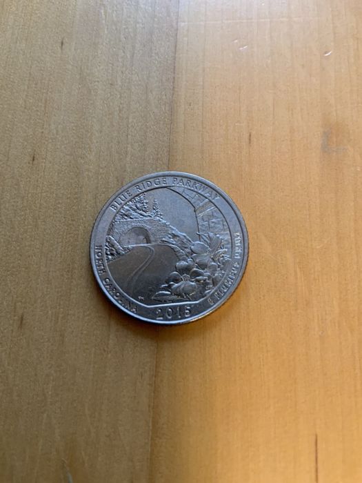 Блю Ридж Парк (QUARTER DOLLAR) 25 центов США посвящённые Блю Ридж Парк