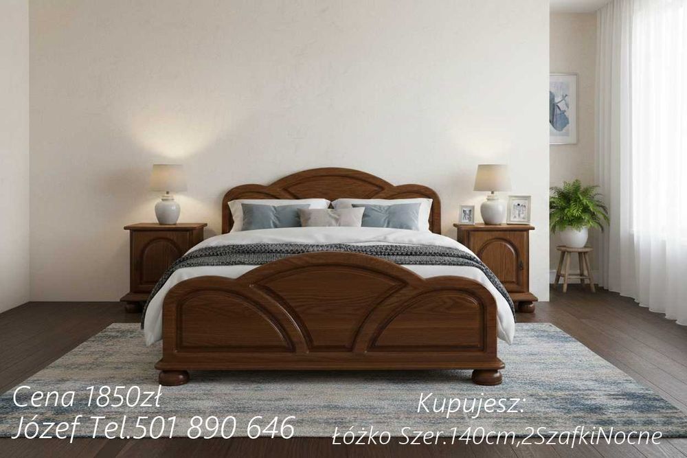 Meble sypialniane / łóżko-szafa-szafki-nocne