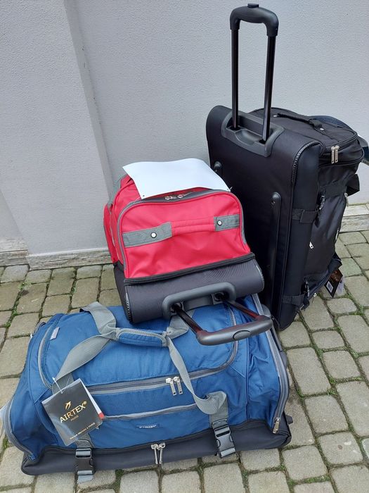 Велика сумка на колесах Розмір L AIRTEX 819 Франція валізи чемоданы