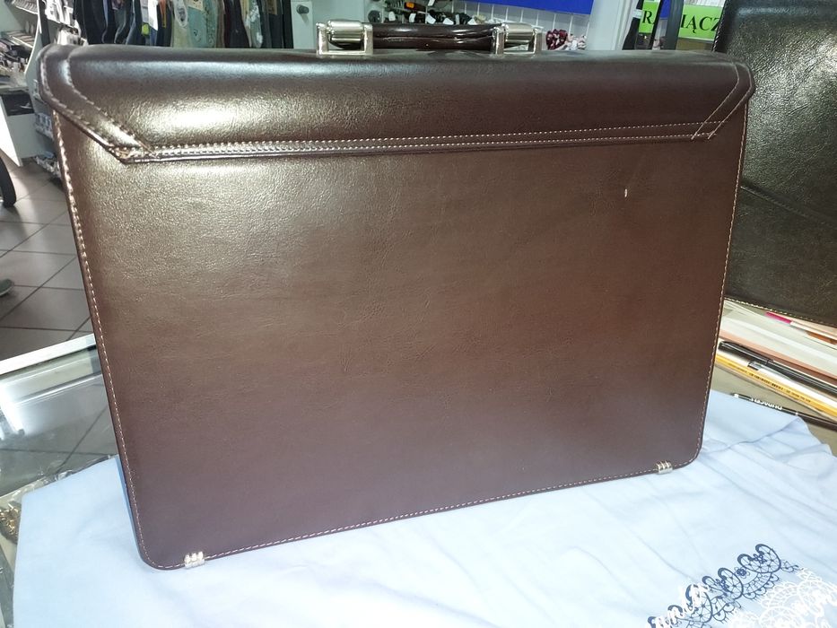 Teczka męska Skóra ekologiczna brązowa