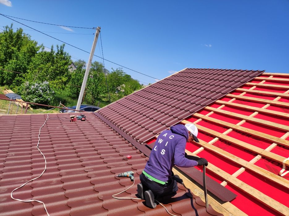 Кровля,подшива,водосточька,фронтоны.