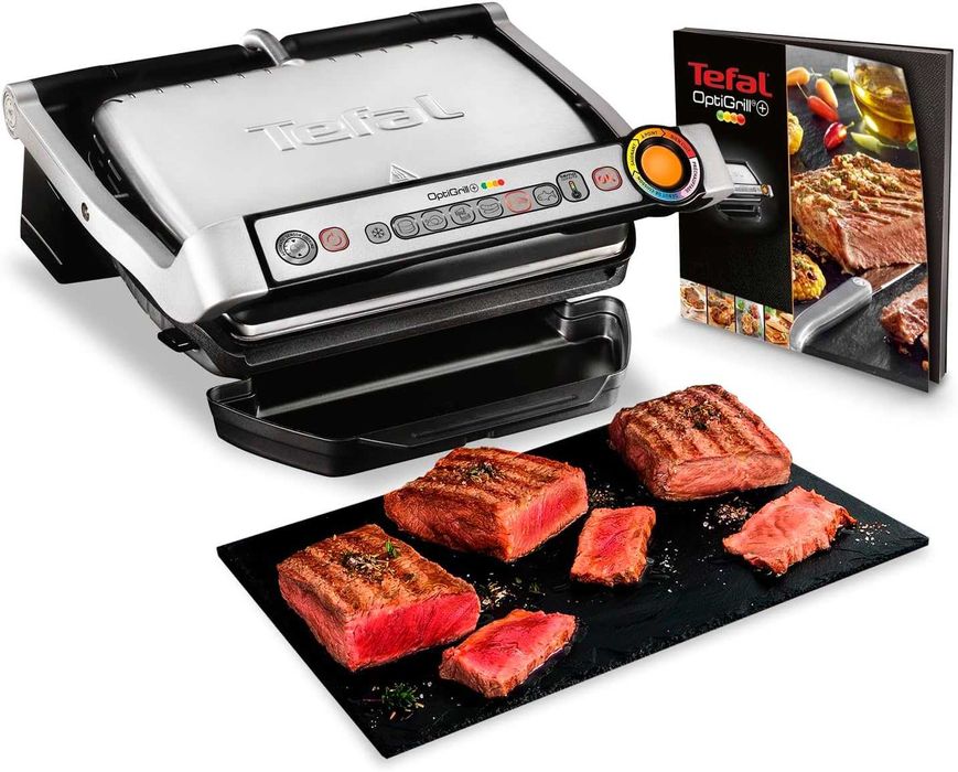 Grill Elektryczny TEFAL GC712D34 OptiGrill+ 2000W SREBRNY