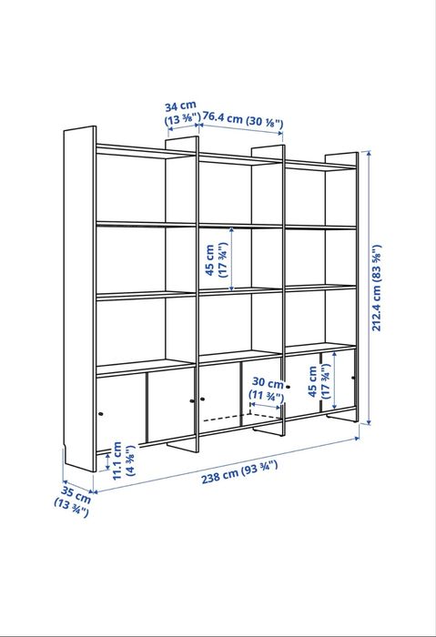 (Levantar na 1a semana de Setembro) 2 estantes (modulo de 3 + 1)