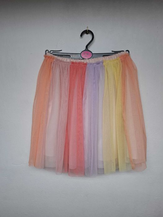 Spódnica tiulowa, tęczowa, H&M, stan bdb