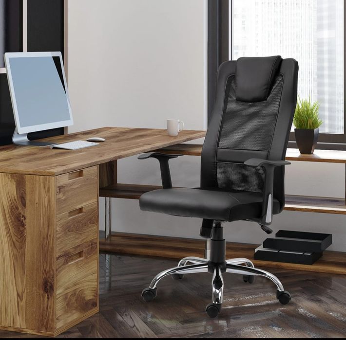 Krzesło biurowy obrotowe z regulacją wysokości ergonomiczne