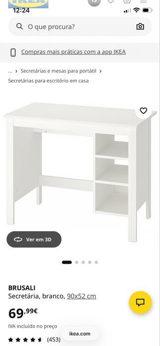 Secretária branca IKEA BRUSALI