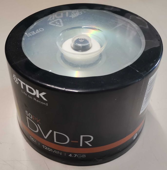 Lote de 50 DVD-R Philips + TDK (Novos em caixa)