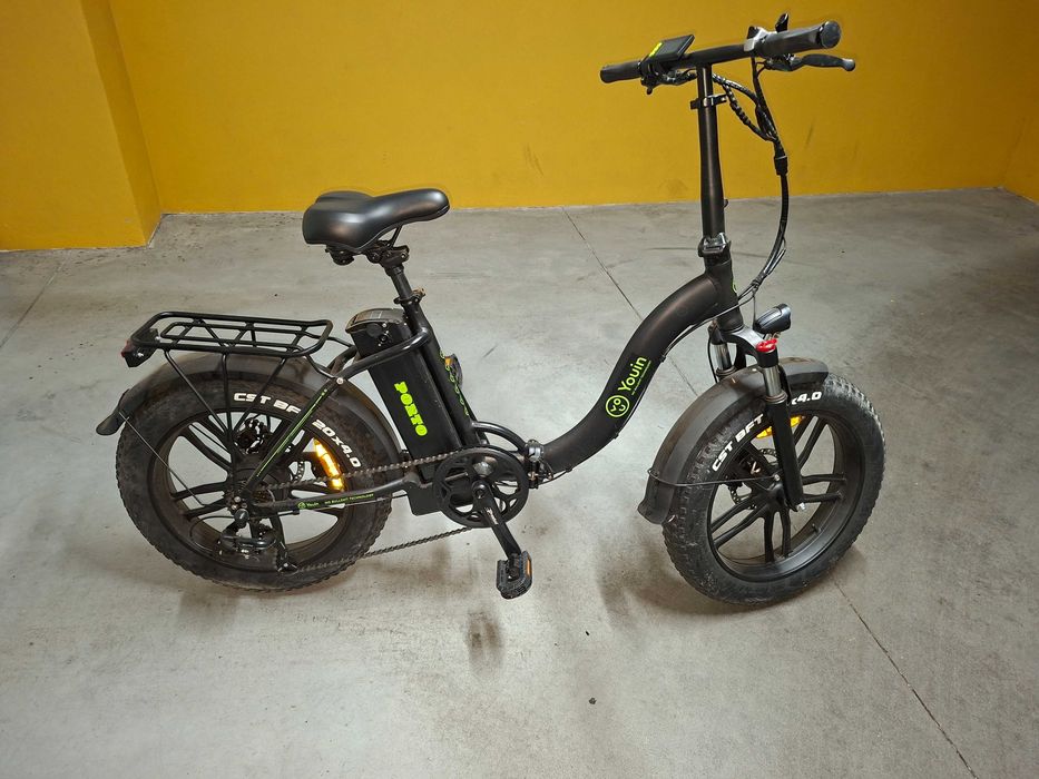 Bicicleta Elétrica dobrável Youin Texas Fat Bike 250W 45km pneus de 20"