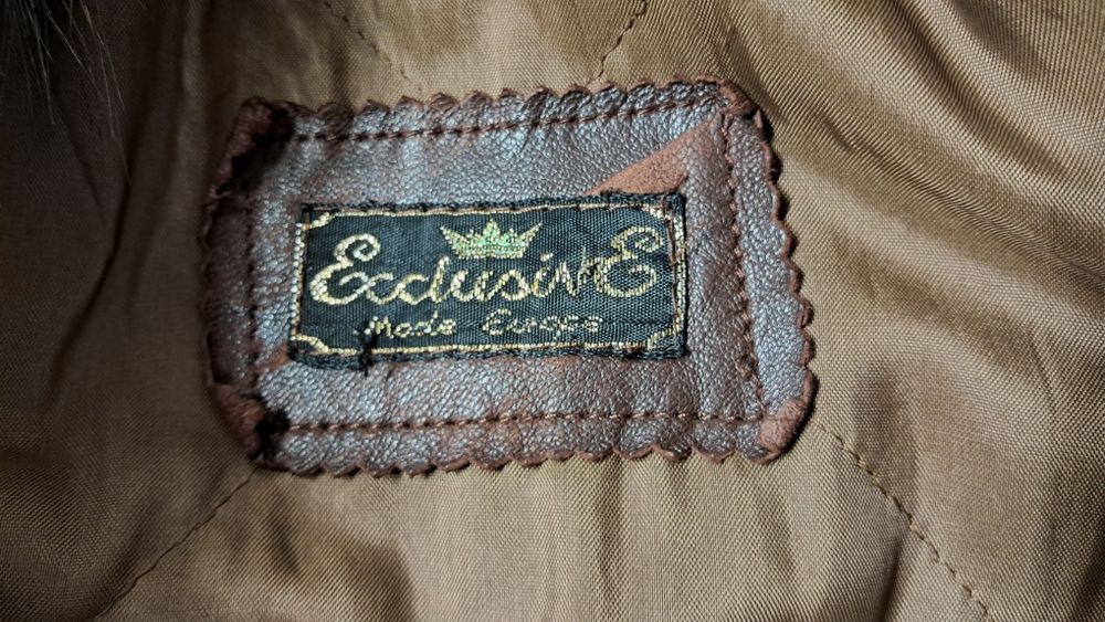 Kurtka skórzana z futerkiem z jenota