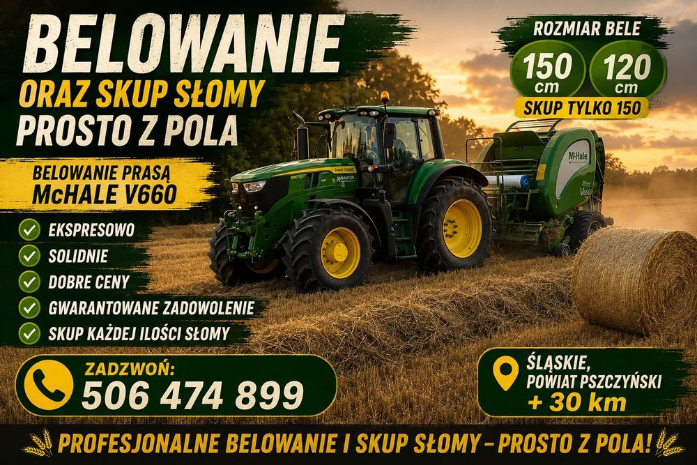 Skup słomy z pokosu żniwa 2026r.