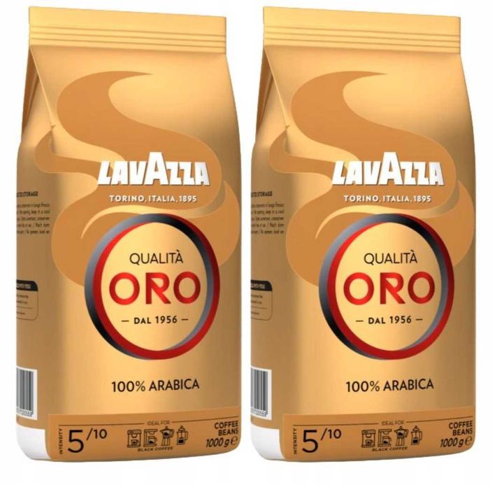2x Kawa ziarnista Lavazza Qualità Oro 1kg 100% Arabica łagodny smak DARMOWA WYSYŁKA !!!