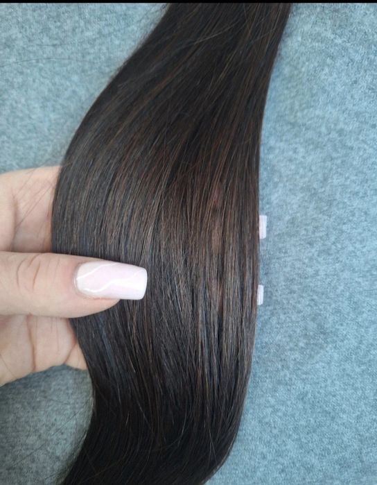 Włosy naturalne tape on 55 cm 20 kanapek