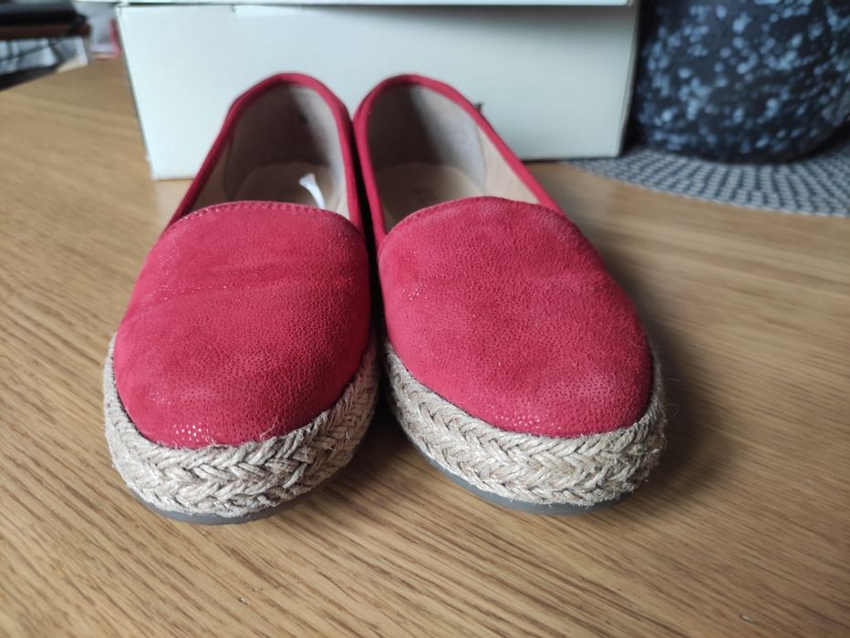 Skórzane espadryle Lasocki nowe 37