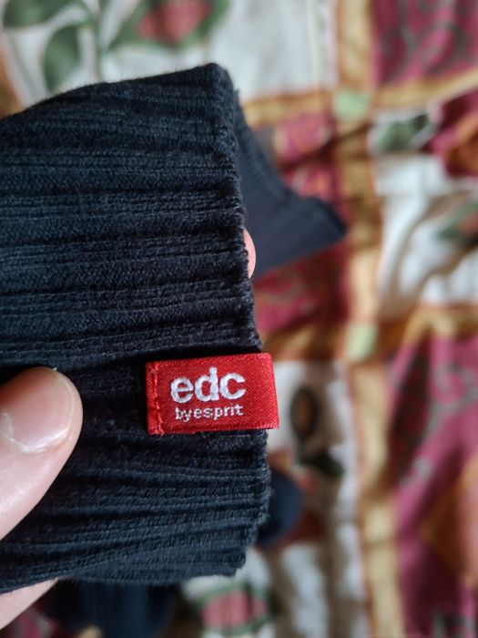 Czarny Sweter z Golfem EDC by Esprit, rozmiar XS