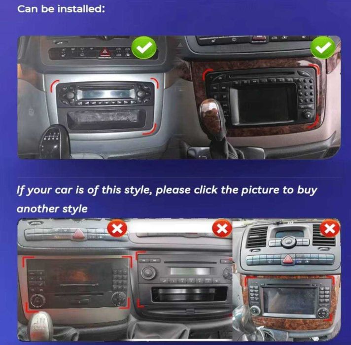 Nowe Radio/Nawigacja ANDROID Mercedes Vito (2+32/4+64gb)