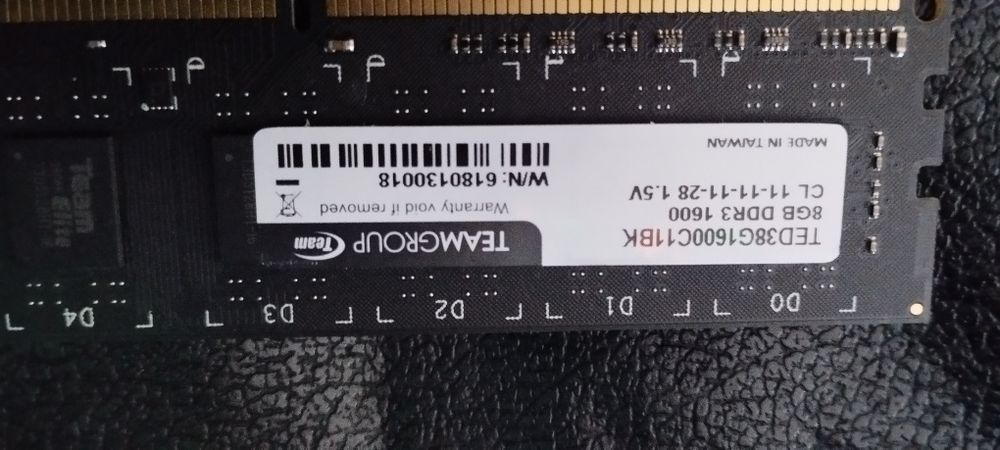 Ram 8gb 1600mhz ddr3 teamgroup