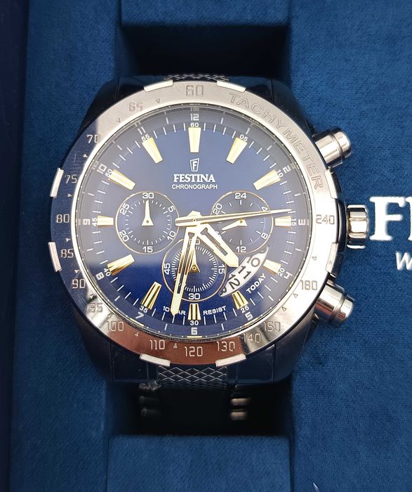 Zegarek męski FESTINA F20668/2 Timeless Chronograph 100M GWARANCJA