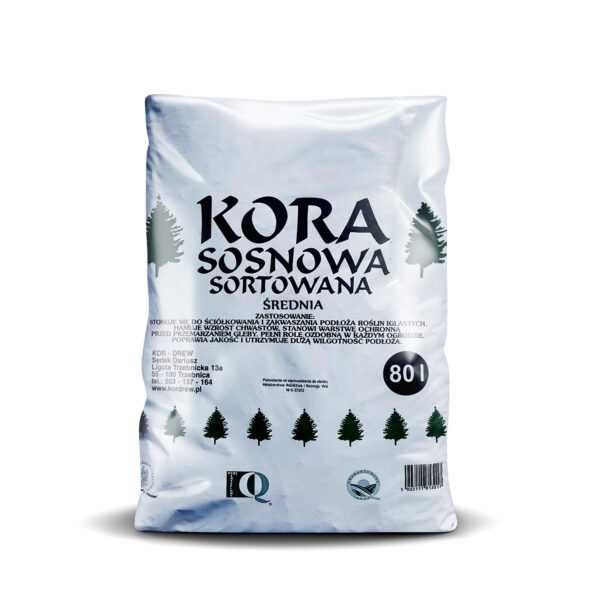 Kora sosnowa Gruba Lub średnia worki 80 L. z transportem pod adres