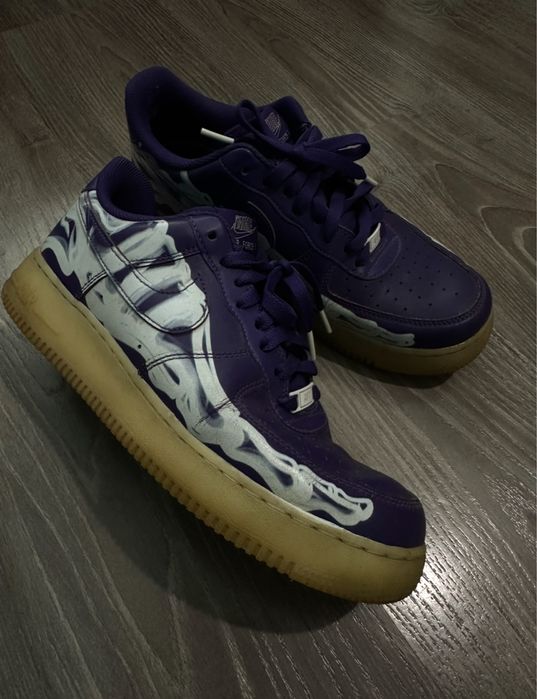 Nike air force 1 skeleton purple 43