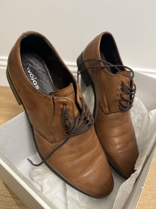Buty męskie Wojas Skórzane eleganckie brązowe