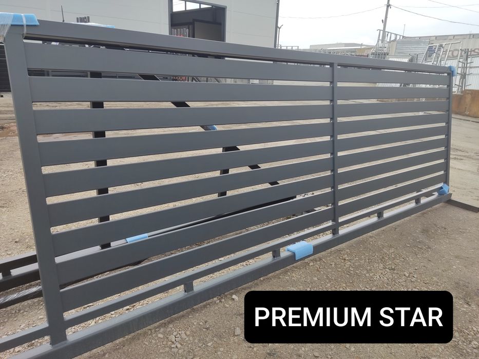 Brama przesuwna palisadowa 4m PREM. STAR, ocynk ogniowy+RAL, inne