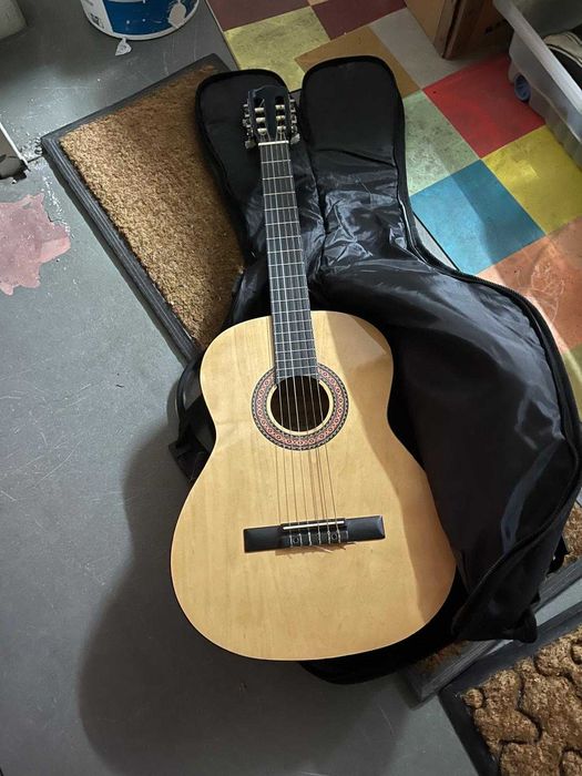 Viola acústica para canhoto esquerdo com bolsa de transporte