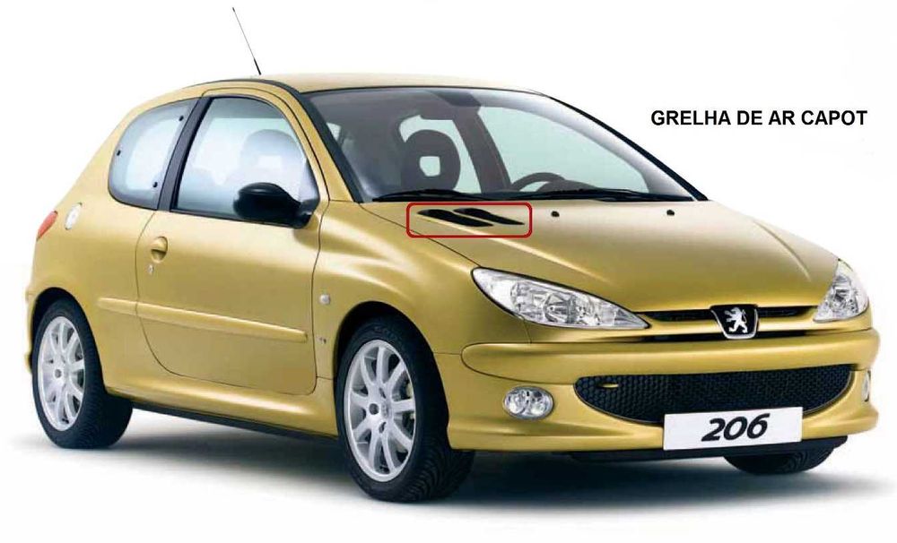 Peugeot 206 grelha de ar capot / Óleo Esso Ultron 5w40