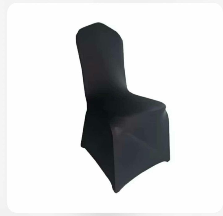 Pokrowce na krzesła czarne uniwersalne