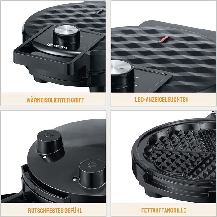 Gofrownica CG-53 (5 poziomów, kształt serca, regulacja temperatury