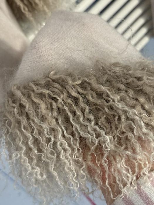 Розкішна кашемірова шаль з натуральним хутром ягняти hemisphere