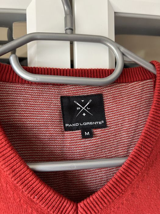 Czerwony męski sweter pako lorente 38